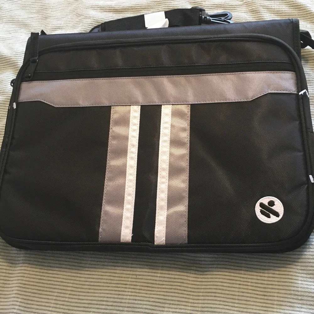 Stylish Black and Gray 3 Rings zipper binder